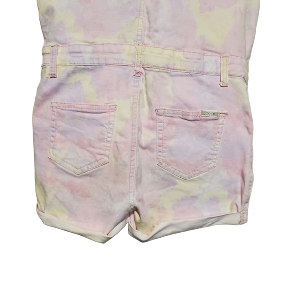 Joe's Pocketed Button Down Tie Dye Denim Romper Junior Large 12-14 - Picture 4 of 13